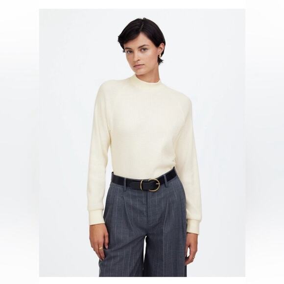 Madewell Waffle-Knit Long-Sleeve Crewneck Tee - Picture 1 of 4